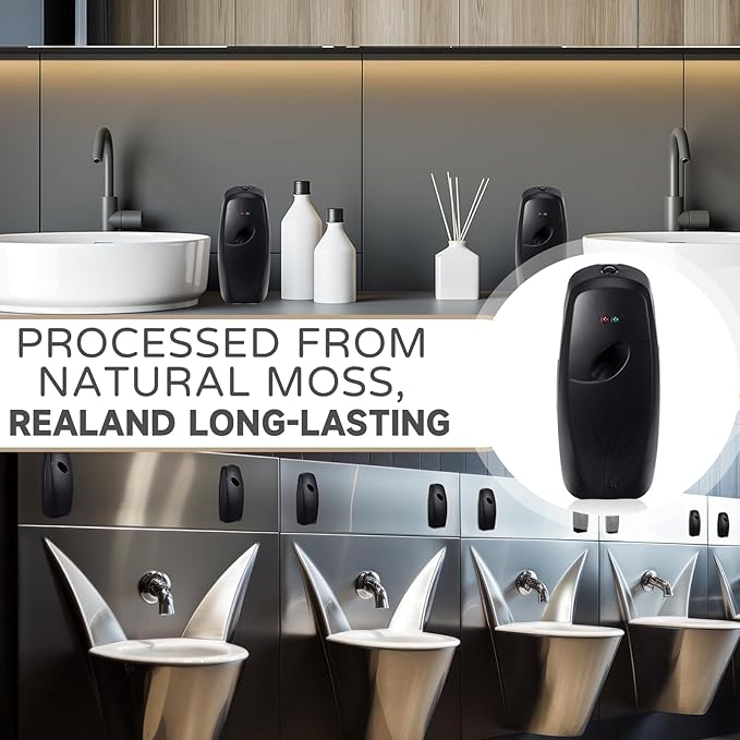 Automatic Air Freshener Spray Dispenser Home indoor Wall Mounted Automatic Spray Dispenser Air Freshener Spray, Commercial and Home Use, Bathroom, Hotel, Office and Public Area (Black, 6 Pcs)