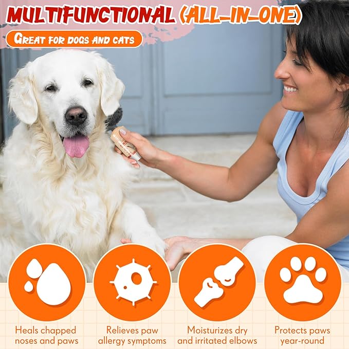 Cat Paw Butter 1.4 oz Paw Balm for Cats Dogs Dry Noses and Cracked Paws Protection Soother Balm Natural Butter for Rough Feet