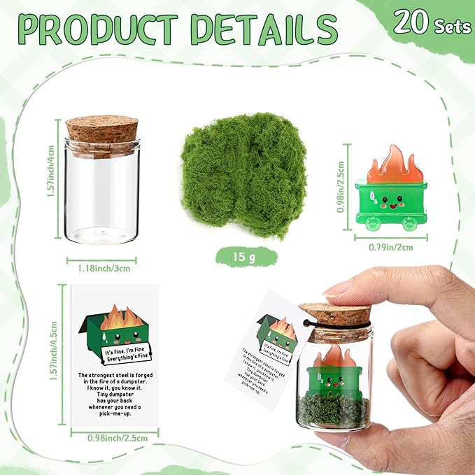 20 Sets Emotional Encouragement Support Gifts Bulk Team Building Positive Affirmation Thank You Gift with Inspirational Cards Desk Luminous Dumpster Gifts for Christmas Employee Staff Team