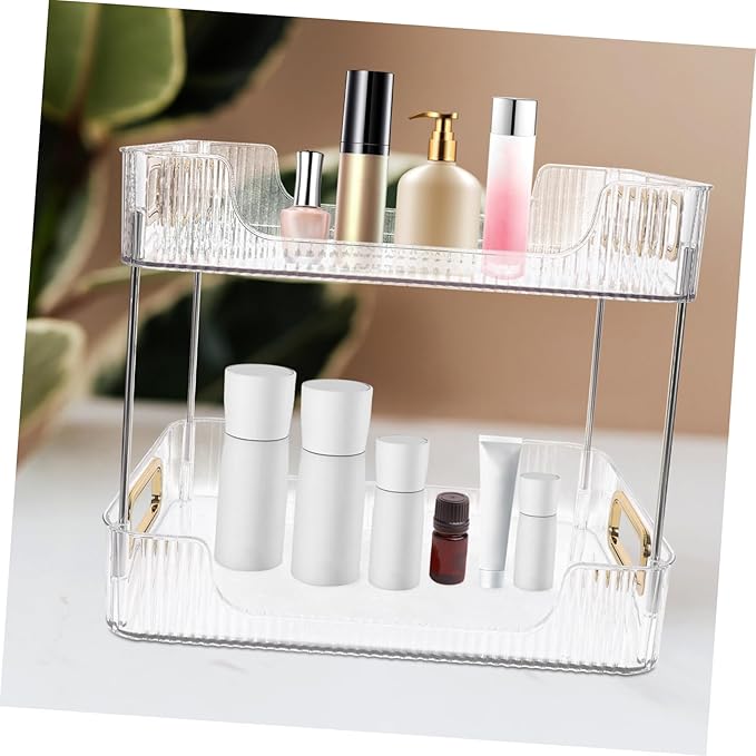 BESTOYARD 2tier Bathroom Countertop Storage Rack Vanity Organizer Under Sink Pet Stainless Steel Organize Your Space