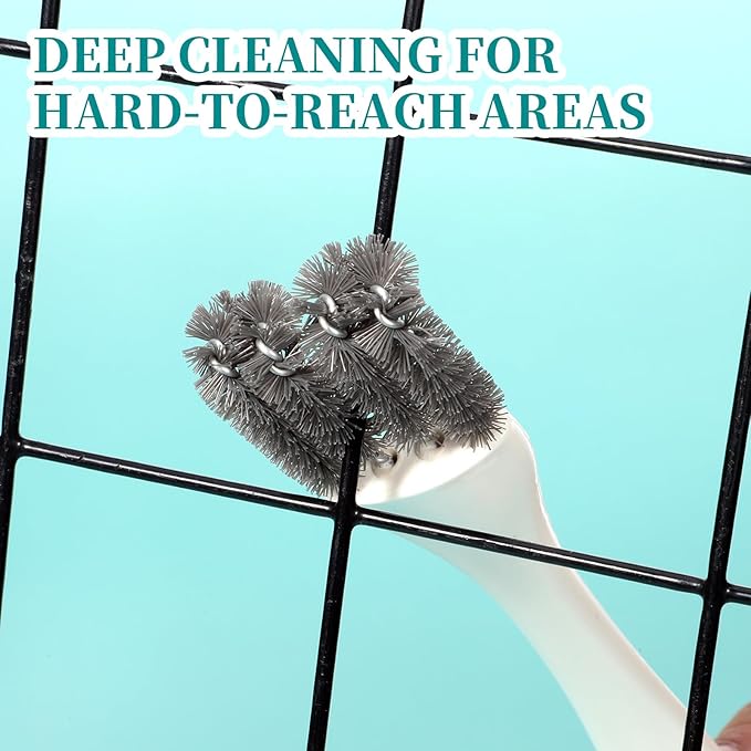 2Pcs Bird Cage Long Handle Shovel Cleaner, Easy Bird Droppings Removal Brush for Parrot & Pet Cages & Bird Perch Bird Cage Tool Accessories Supplies