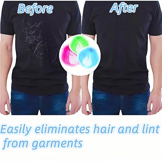 12-Pack Pet Hair Remover for Laundry, Reusable Dog & Cat Hair Catcher Balls for Washing Machine & Dryer, Lint Fur Dander Remover, Laundry Pet Hair Catcher for Clothes Bedding