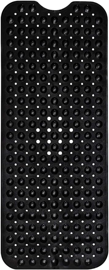 ENKOSI Bath Mat – 40 x 16 Inch Extra Long Non Slip Bathtub Mat – Anti Slip Black Shower Mat with Suction Cups – Bathroom Mat for Tub and Smooth Shower Floors (Black 40x16)
