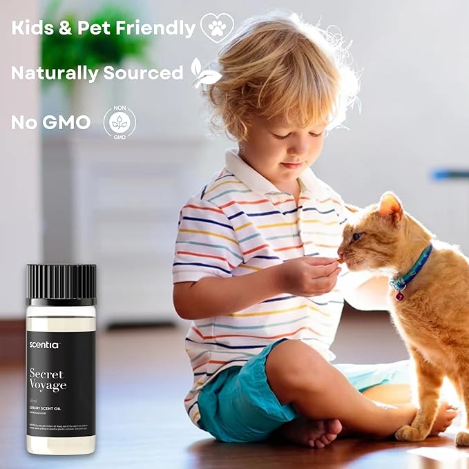 Scentia Hotel Diffuser Oil Inspired by The Baccarat Hotel Scent - 50 mL 1.69 fl oz - Essential Oil Blend of Cedar & Jasmine for Aromatherapy & Humidifiers - Secret Voyage, Thanksgiving Gift