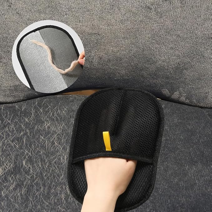 2 Packs Pet Hair Remover Glove, High-Efficiency Removal Pet Hair, Reusable Cat & Dog Hair Remover for Carpets, Clothing, car Cushions, Sofas, pet beds, Furniture, Cat Grooming Gloves