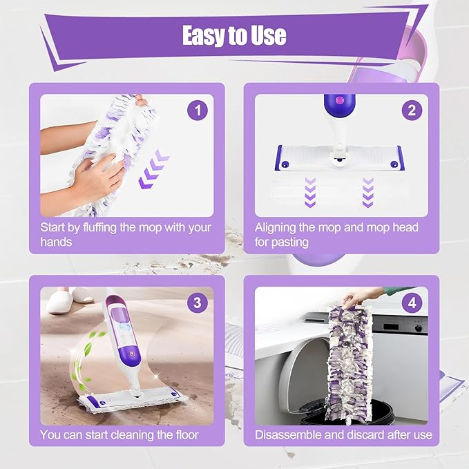 42 Pack Disposable Power Mop Pads for Swiffer PowerMop, 5X Power Mop Refills for Cleaning, 14-Layer Unscented Thickened Multi-Surface Replacement Mopping Pads Refills for Floor Cleaning