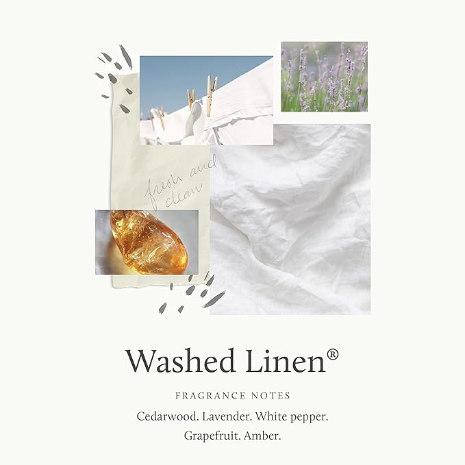 Thymes Wool Dryer Balls Set – Includes 3 Wool Laundry Balls + 1 Scented Laundry Fragrance Oil for Dryer – Eliminate Wrinkles, Static & Lint (Washed Linen, 0.5 fl oz)