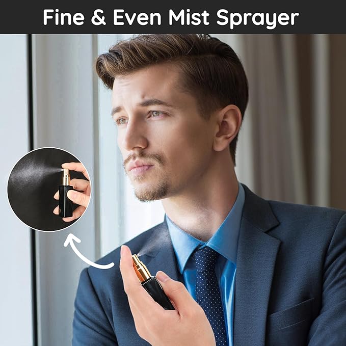 Segbeauty 0.34oz Atomizer Sprayer for Perfume, 10pcs Glass Perfume Bottles Empty, 10ml Travel Refillable Cologne Bottle Portable Sprayer Atomizer Travel Accessory Toiletries Cosmetic Dispenser Bottle