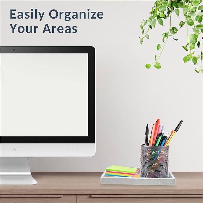 Countertop and Vanity Tray - Small 7.7” Silicone Tray for Soap Dispenser Bottles, Sponge Holder for Kitchen Sink Caddy Organizer, Bathroom Trays, Dish Soap Holder for Kitchen Counter, Keys