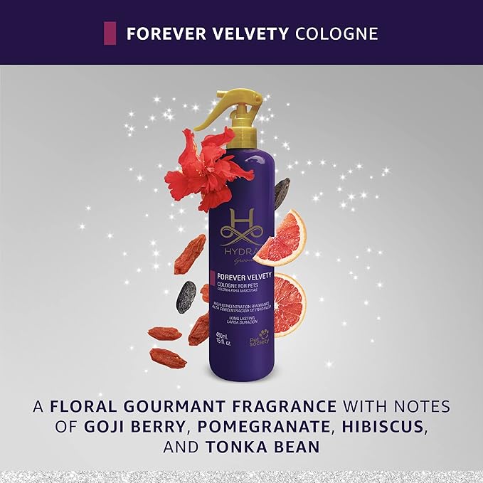 Hydra Groomers’ Forever Velvety Cologne, Cat and Dog Cologne Spray, 15 Fl. Oz.
