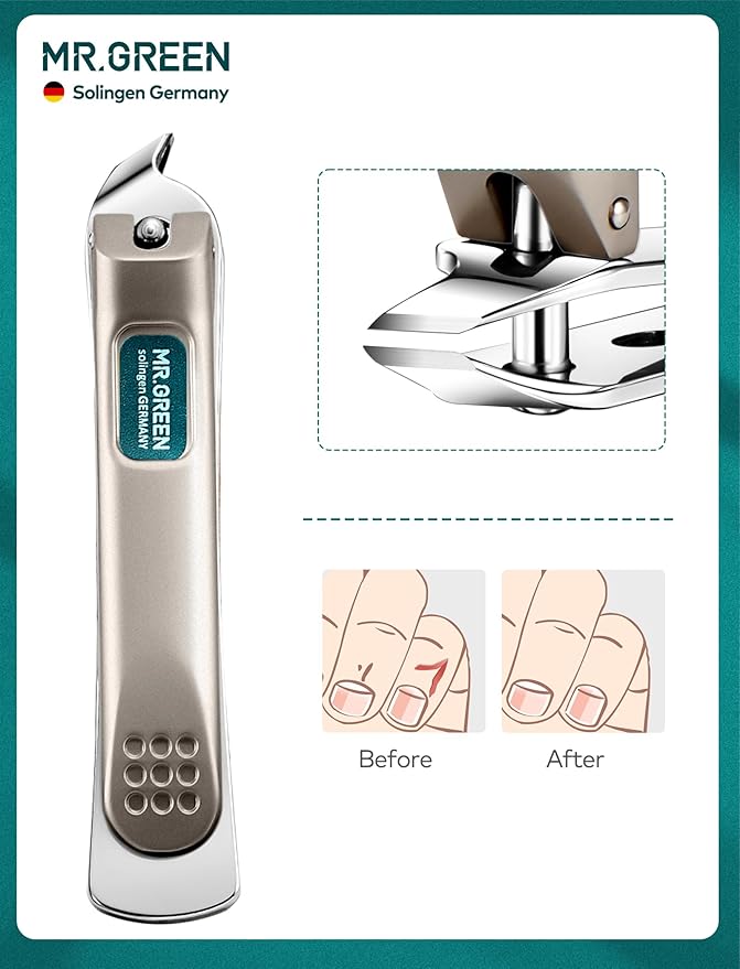 4Pcs Set, Stainless Steel Manicure Pedicure Set, Medical Grade Grooming Kit with Travel Case Gift Box for Man & Woman