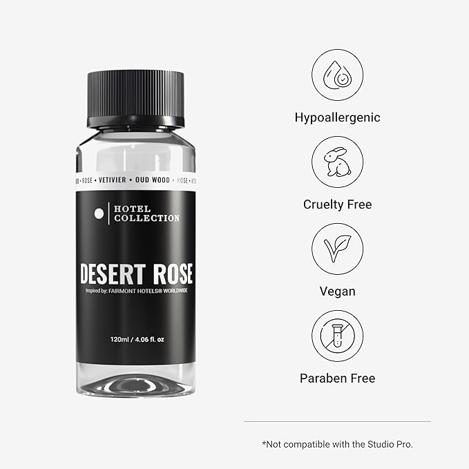 Hotel Collection Diffuser Oil - Desert Rose - Aromatherapy Essential Fragrance Oil - Floral Rose, Sweet Praline, Wood & Vetiver - 120mL 4.1 Fl oz