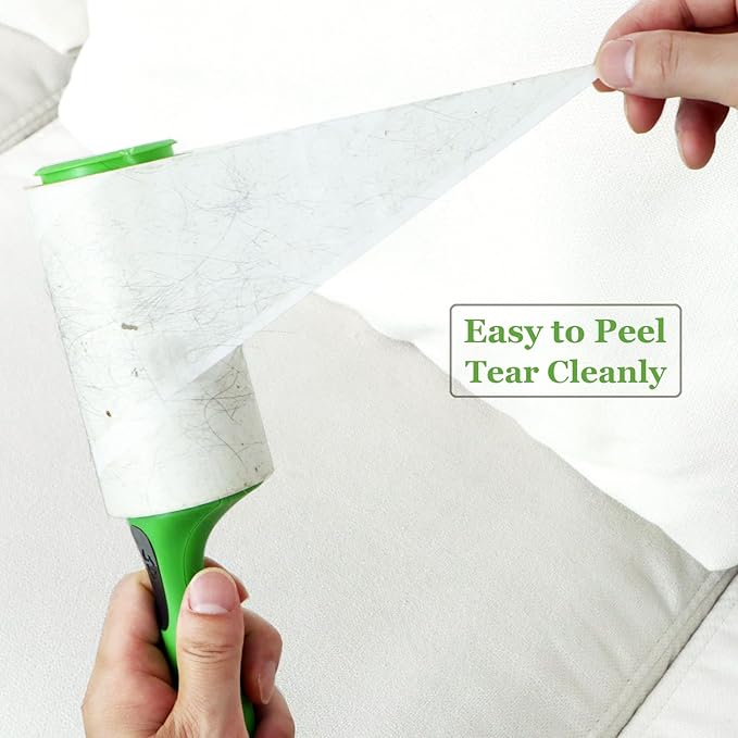 4.6 inch Lint Roller Refills Compatible with Evercare Giant Lint Rollers and T Handle Pet Hair Roller Extreme Stick 90 Sheets Each Refill Roll (Pack of 6, 540 Sheets Total)