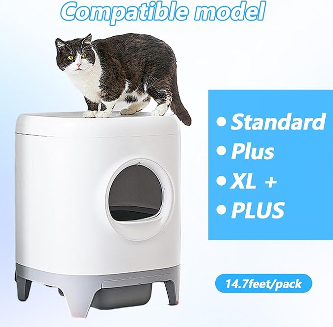 10 Pack Cat Litter Refill Bags Cat Litter Bag 100% Enhanced Odor Control Generic Litters Refills Compatible with Standard, Plus, XL Pail