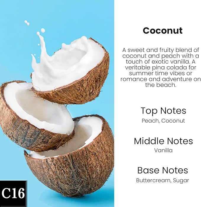 C Classy Car Air Freshener Hanging 2 Pack, Cute Coconut Air Freshener Essential Oil Diffuser, Long-Lasting Fragrance, Car air Fresheners for Women & Men Gift, Made in USA