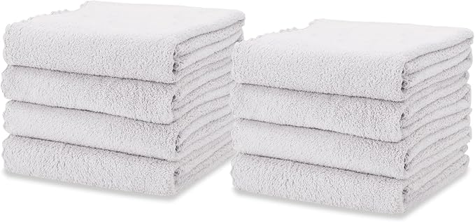 kimteny Kitchen Cloth Dish Towels, 13x28 Inches Premium Dishcloths, Super Absorbent Coral Velvet Microfiber Cleaning Cloths, Fast Drying Rags for Washing Dishes (13x28-8 Pack, White)