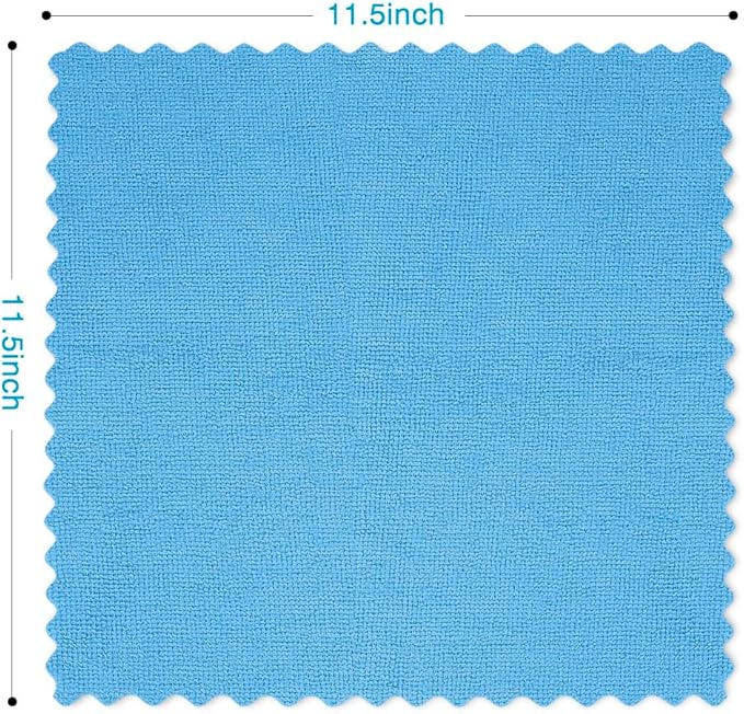 Orighty Cleaning Cloths Bulk, 200 Pack Shop Rags Reusable, Multi-Purpose Shop Towels for Cars, Microfiber Cleaning Rags for Automotive, Mechanic, Kitchen, Lint Free Towels 11.5’’ x 11.5’’, Blue