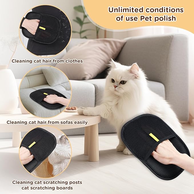 1 Pcs Electrostatic Pet Hair Removal Gloves, 2025 New Reusable Efficient Grooming Gloves for Pet Hair, Dogs Cats Hair Grooming Gloves for Furniture, Carpet, Pet Grooming, Car Seat, Clothes