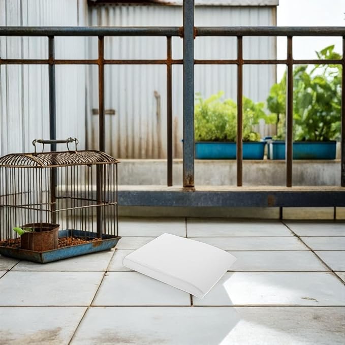100 Sheets Disposable Birdcage Liners Absorbent Precut Paper for Parrot Parakeet Macaw Birds Portable Lightweight Easy Replacement Cage Bottom Liners