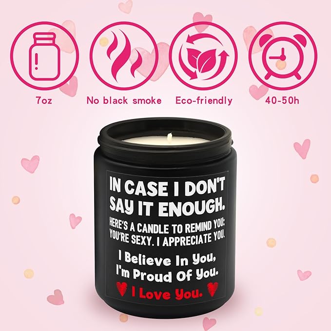 Lihome Gifts for Him - Anniversary Wedding, Birthday, Christmas, Friendship Gifts, Natural Soy Wax Vanilla Coconut Scented Candles(7oz)