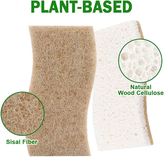 AIDEA XL Sponges Kitchen, 12Count, Non-Scratch Dish Sponges, Large Natural Sponge for Non Stick Cookware, Cellulose Cleaning Sponge for Dishes, Bathroom, Household