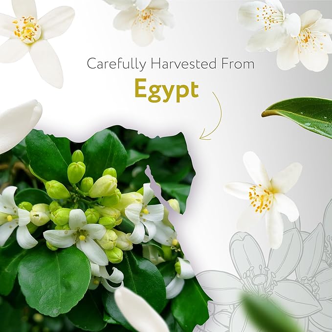 HBNO Organic Neroli Essential Oil- 1/3 oz (10ml) Size - Ideal for Diffusers, Cleaning Agents, Skincare, and Haircare.