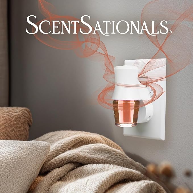 Scentsationals Fragrance Oil Plug In Air Freshener Refills 3-Pack - Feelin' Cozy - Works with Scentsationals Wall Plugs, Long-Lasting Home Fragrance, 0.8 fl oz Each, Packaging May Vary