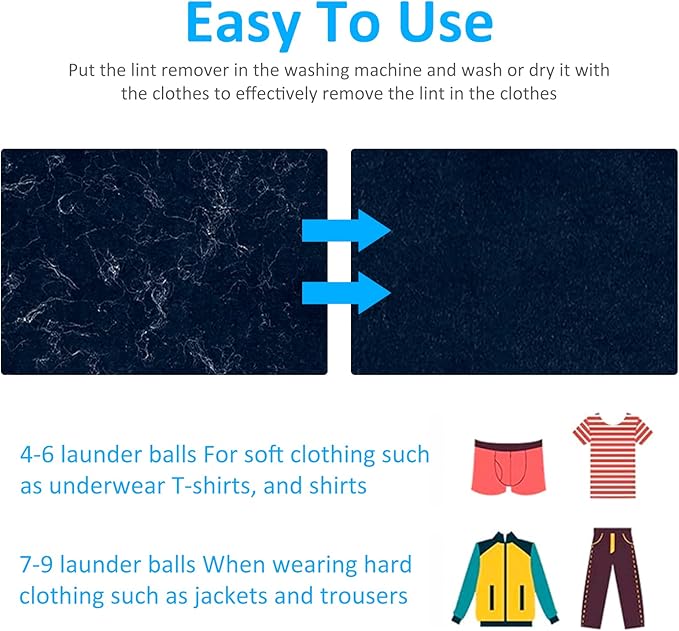 16 Pcs Laundry Pet Hair Remover Reusable Washing Hair Catcher Floating Pet Hair Removal Balls Lint Remover Balls Easy to Use Washing Balls for Pet Hair Washing Machine Dryer Clothes