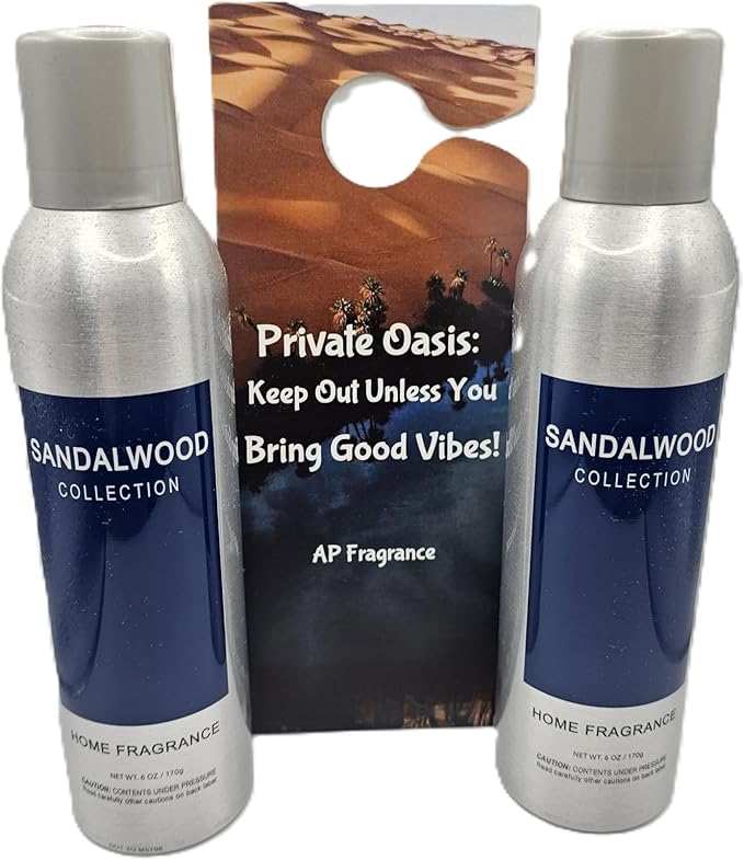 AP Fragrance Belfair Oaks Room Fragrance Air Freshener Spray - Concentrated Sandalwood Deodorizer - 2 Pack