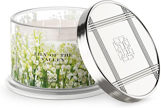 HomeWorx by SLATKIN + CO. Candle- Lily of The Valley, 18 oz. Premium Scented Candle - 30-55 Hours Burn Time
