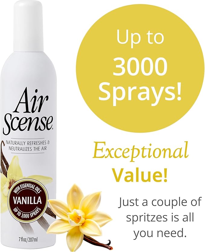 Air Scense Essential Oil Air Freshener, Non-Aerosol, 7 Ounce, 3 Pack (Lavender Vanilla Bundle)