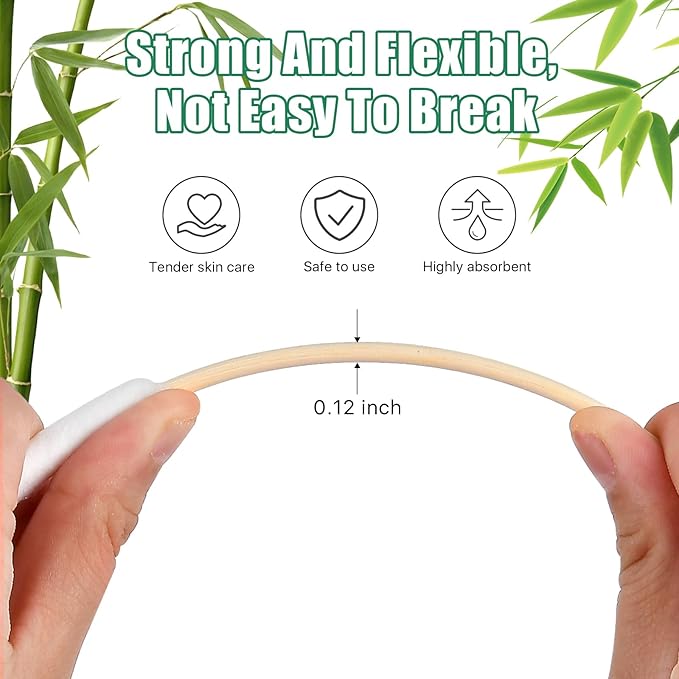 300 PCS Dog Qtips, 6 Inch Cotton Swabs for Dogs and Cats, Pet Cotton Ear Buds for Dog Ear Care, Long Bamboo Cotton Sticks for Dog Ear Cleaning Solution