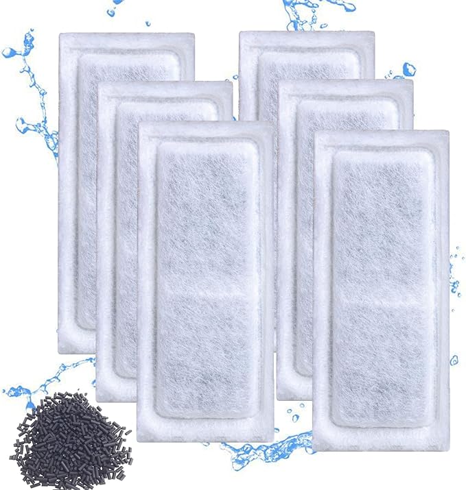 12 Pack of Aquarium Filters for Fish Tank Compatible with Marina Slim S10&S15&20 Replacement Filter Cartridge Activated Carbon bio-Zeolite Fish Tank Cotton Cartridge