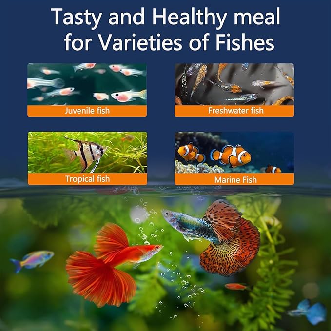 Instand Fish Food, 50ml Ready to Use Aquarium Fish Food, Non-Living Daphnia, Food for Betta Saltwater Marine Freshwater Fish (Daphnia)