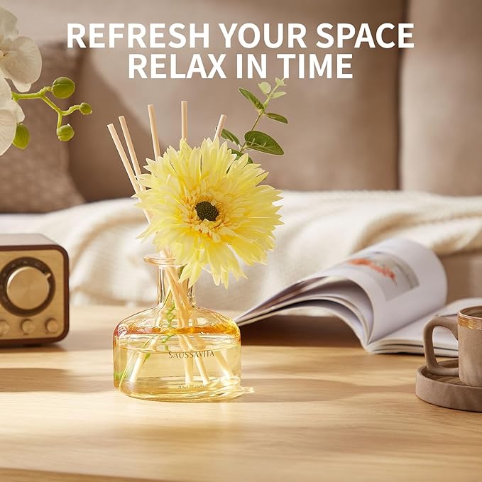 Reed Diffusers Set Orchard Reverie Scent, Reed Diffuser for 120 Days, 7.10 oz Diffusers for Home with 7 Diffuser Sticks, Perfect for Bathroom, Shelf Decor, Air Fresheners