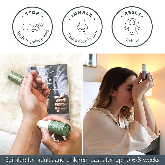 Scentered Sleep & Stress-Relief Aromatherapy Balm Gift Set – Essential Oil Roll On Balms for Relaxation & Rest – Sleep Well & De-Stress – Self-Care Reaxation Gift for Women