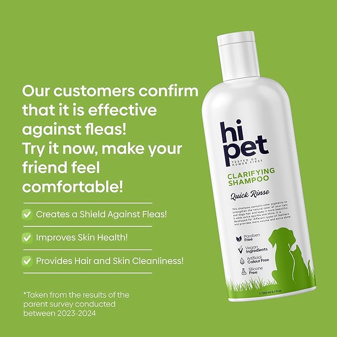 Hi Pet Healthy Hair Set, Clarifying, Conditioner, Waterless Shampoo, Detangling Easy Combing Spray for Dogs and Cats
