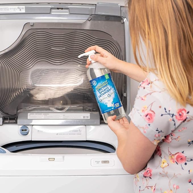 AthletX Amazing Active Wear Sports Detergent (128 Loads) - Powerful Natural Enzymes Eliminate Stain & Odors Making Laundry Athletic Wear Fresh & Clean- USA Made - (32oz Bottle)