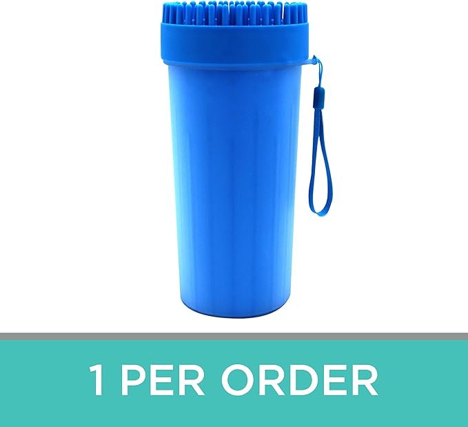 2-in-1 Pet Paw Cleaner - Extra Large - For Extra Large Dogs Like German Shepherds, Great Danes, St. Bernards, Boxers, and Mastiffs - Portable