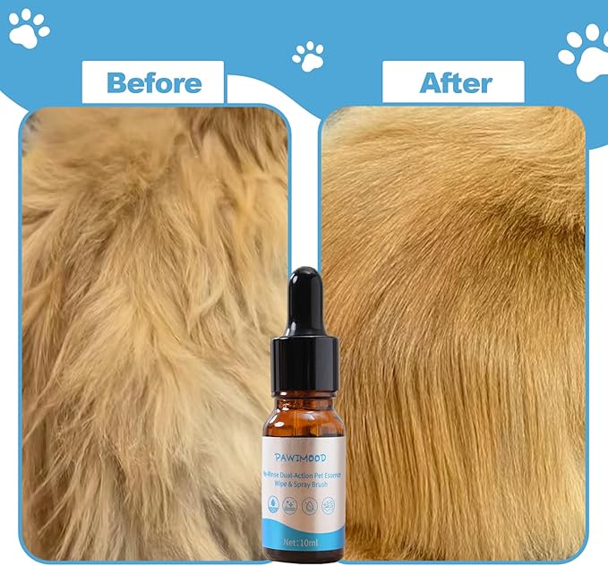No-Rinse Pet Shampoo & Conditioner Essence for Dogs & Cats, Dilute Before Use, for Small/Medium Pets, Soothes Skin, Hydrates Coat, Pomegranate Scent, Suitable for Pet Steam Brush