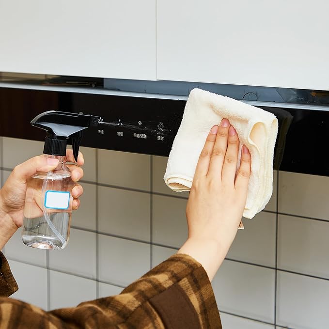 9 Pack 10oz/300ml Plastic Spray Bottle Bulk for Plant Small Spray Bottle Fine Mist Water Sprayer Upgraded Adjustable Nozzle Refillable Empty Containers for Cleaning, Hair, Cooking(Clear)