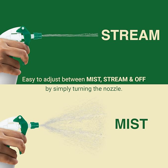 Heluva Green Spray Bottle Nozzle Replacement, Bottle Tops Only - Sprayer Nozzle Triggers for Heavy Duty, Commercial, Home Cleaning Solutions - Fits 8,16,24,32 oz Plastic & Glass Bottles, Mixed 3 pack