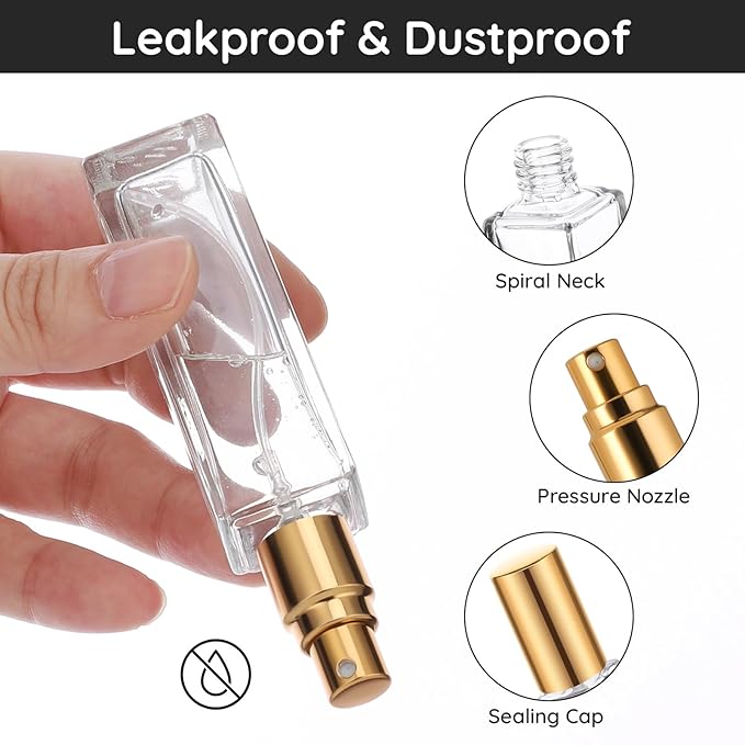 Segbeauty Perfume Travel Refillable, 5 Pack 20ml Atomizer Sprayer, Portable Travel Size Bottles, Cologne Spray Empty Fine Mist Container for Fragrance