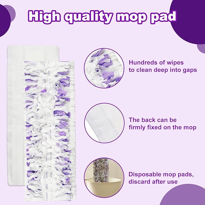 20 Count Disposable mop Pads Refills Compatible with Swiffer PowerMop Multi-Surface Mop and PowerMop Wood Mop, Replacement Pads Use for Floor Cleaning