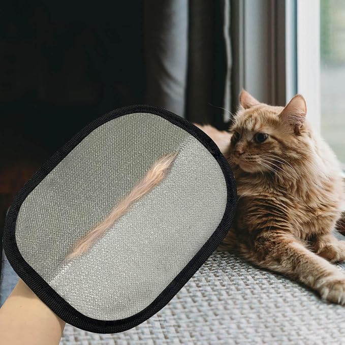 2Pcs Pet Hair Remover Gloves，Reusable Pet Grooming Hair Remover Electrostatic Gloves for Dogs, Cats & Horses Long and Short Hair Fur