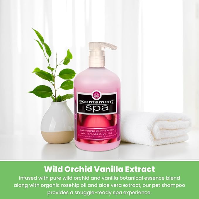 Best Shot Scentament Spa Caressing Puppy Wash, Wild Orchid Vanilla, 1 Gallon