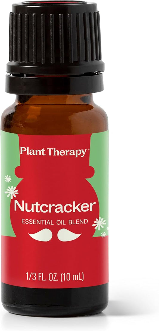 Plant Therapy Nutcracker Holiday Essential Oil Blend 10 mL (1/3 oz) Warm, Woody, and Festive Aroma, Relaxing & Uplifting, Perfect for Cozy Holiday Moments