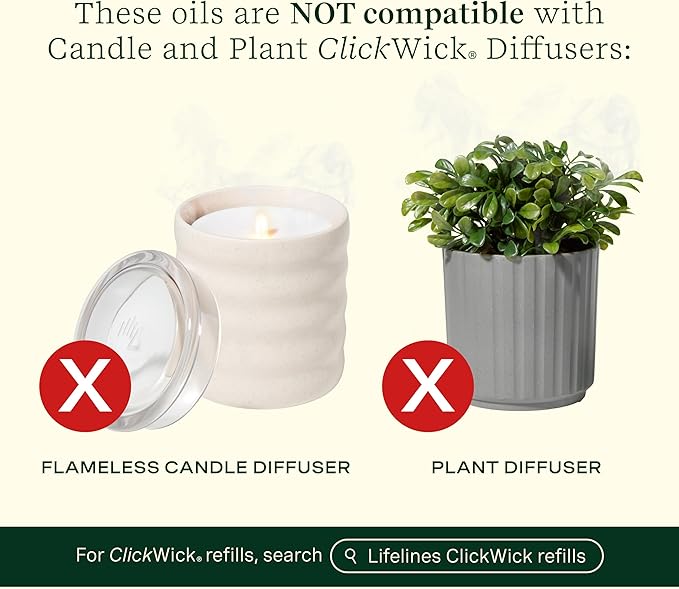 Lifelines Essential Oil Blends, 4-Pack - Blended Essential Oils with Precision Pump for Aromatherapy Diffusers - Long-Lasting Scented Fragrance - Citrus Grove (Joy, Calm, Focus & Energy)