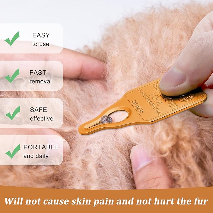 Tick Remover Tool Portable with Tick Removal Tweezers Suitable for Pet and Humans, Safe and Reliable, Quick Highly Effective, Pain-Free, Essential Tick Remover Key Tools for Outdoor Activities-3 Pack