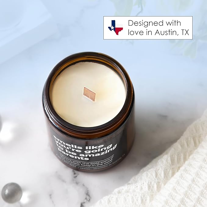 Amazing Parents Candle, Unique Gifts for New Parents for Mother's Day & Father's Day, New Parent Gifts for Couples, Gender Reveal Presents for Mom and Dad to Be, Gift-Ready